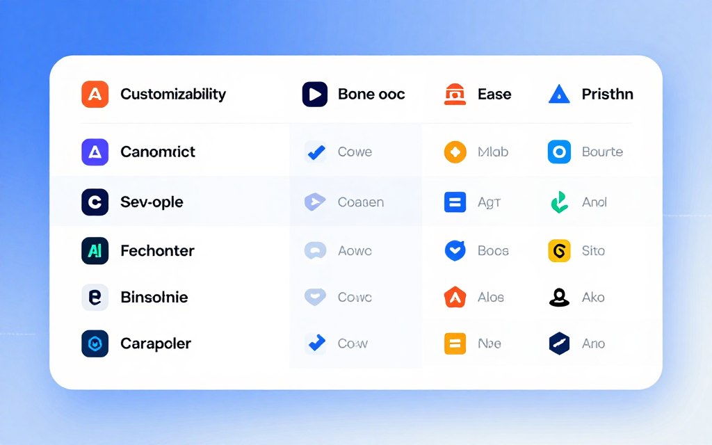 AI character creation feature comparison table